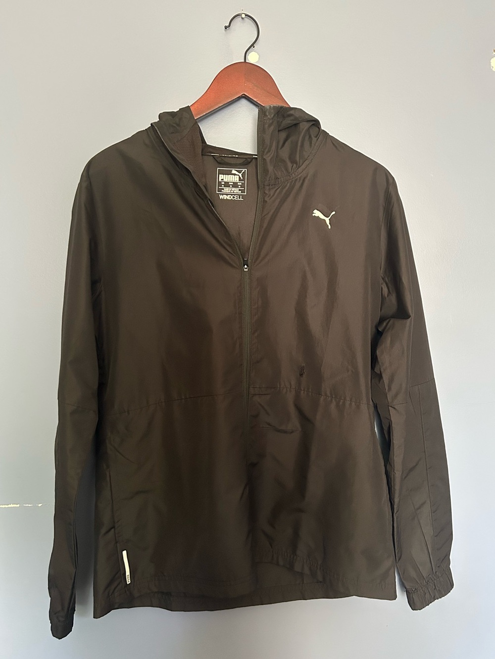 Puma Black Hooded Windbreaker Jacket